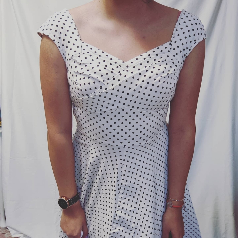 Vintage inspired polka dot dress